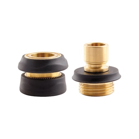 Gilmour Gilmour Brass Male/Female Quick Connector Faucet Set 840204-1001